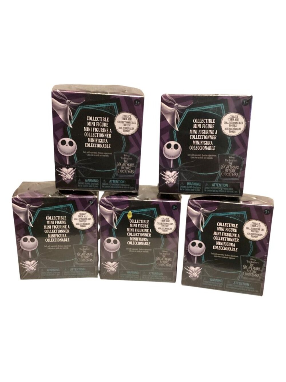 5 pcs Tim Burtons The Night Before Christmas Collectible Mini Figure New Sealed